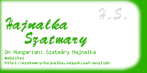 hajnalka szatmary business card