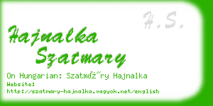 hajnalka szatmary business card